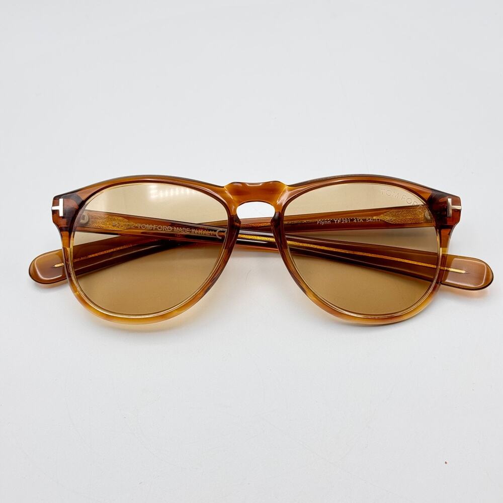 Tom Ford Sunglasses Flynn TF291 41A Havana Frame Brown Lens 54-17-145 New w/Case